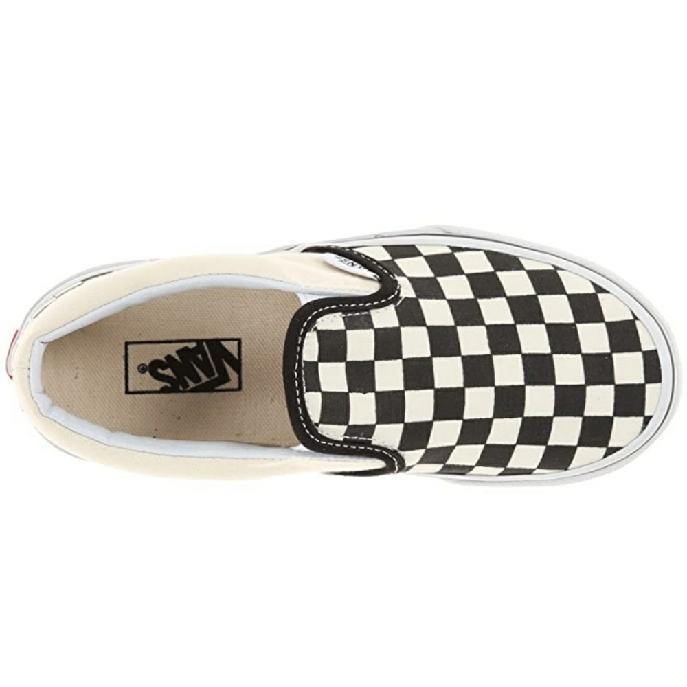 Vans Classic Checkerboard White & Black Slip-On Sh - Picture 2 of 14